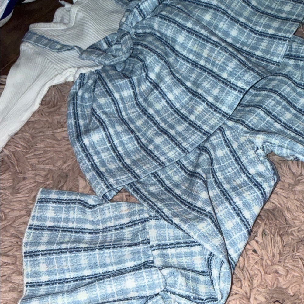 Blue Plaid Matching Set